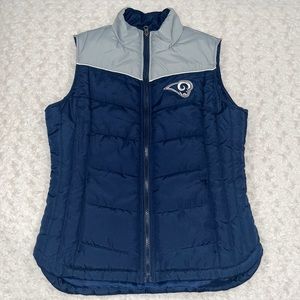 RAMS official NFL puffer vest by G-III Sports Size Small in like new condition.